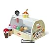 Melissa & Doug Wooden Scoop & Serve Ice Cream Counter, Pretend Play Store, 28 Toy Food & Play Kitchen Accessories, Preschool Toys for Girls & Boys 3+