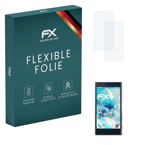 atFoliX Schutzfolie kompatibel mit Sony Xperia X Compact Folie, ultraklare & flexible FX Bildschirmschutzfolie (3er Set)