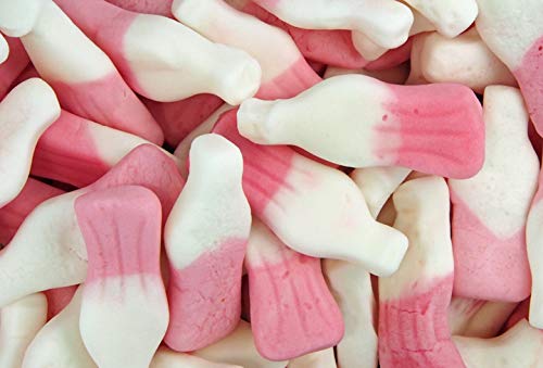 Large Strawberry Milkshake Bottles 500g Share Bag by The Gourmet Sweet Company