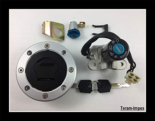 TERAM LOISIRS Kit Contacteur Neiman Clé bouchon Serrure selle pour Suzuki GSE 500 & RGV 250 - Bandit GS600F - GSF1200 Bandit 1200-GSXR1000-GSXR 600 750-GSXR1300 Hayabusa - SV650 - TL1000R NEUF FRANCE