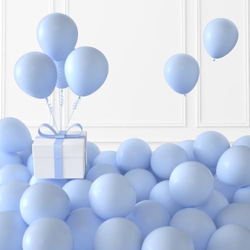 Image of Pastel Blue Balloons,100 Pcs 5 Inch Mini Matte Latex Balloons for Balloon Garland Arch, Birthday Decoration, Wedding Party, Baby Shower Decorations