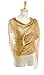 Cizoe 1920s Gatsby Weddings Evening Scarfs,Sheer Glitter Sparkle Piano Shawl Wrap (Metallic Gold)
