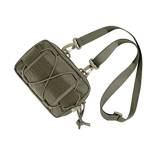 Excellent Elite Spanker Tactical Molle Edc Pouch With Shoulder Strap Adjustable Tactical Admin Pouch Compact Utility Tool Bag Nylon Belt Waist Bag For Tactical Accessories(Rgn) Ranger Green #TOP3