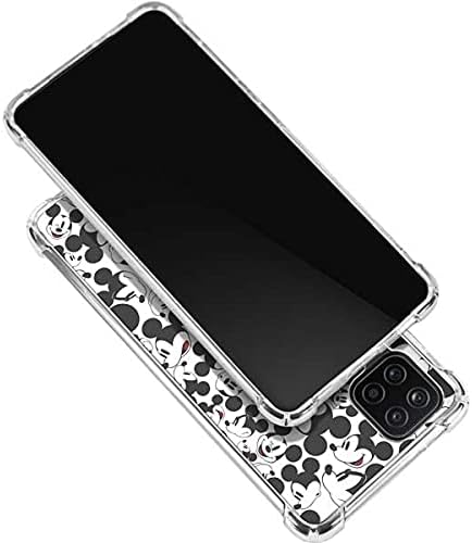 Skinit Clear Phone Case Compatible with Galaxy A12 - Officially Licensed Disney Mickey Mouse Face Pattern Design