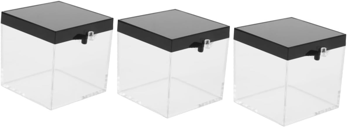 Amosfun 18pcs Clear Mineral Specimen Display Boxes Storage for Crystals Stones Collectibles for Organizing and Showcasing Samples