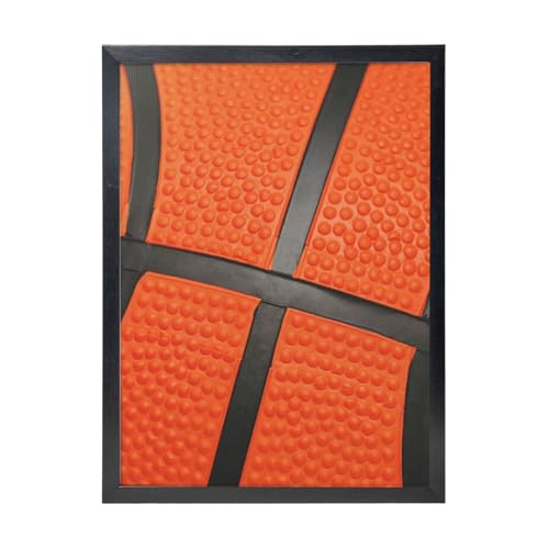 Ligne noire de basket-ball peinture décorative avec cadre noir