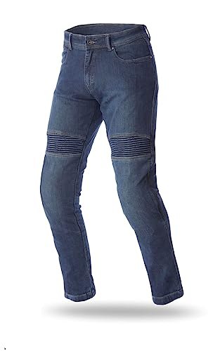 Jeans de moto en Kevlar homme Furious MK-4 bleu pour road trip et ville