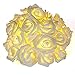 echosari [Updated Version Battery Operated 15 ft 30 LED White Rose Flower Fairy String Lights with Remote for Valentine's, Wedding, Bedroom, Indoor Decoration (Dimmable, Timer, 8 Modes, Warm White)