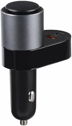 3-in-1 125W Car Charger and Cigarette Lighter Splitter with USB-C PD 27W, USB-A QC 18W and LED Voltage Monitor, Compatible with Most 12V/24V Vehicles