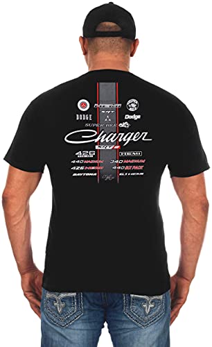 Men's Dodge Charger T-Shirt Short Sleeve Crew Neck Shirt (3X, Black) #TOP2