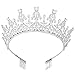 Vofler Tiaras and Crowns for Women Queen Silver Crystal Rhinestone Hair Jewelry Decor for Ladies Little Girls Bridal Bride Princess Birthday Wedding Pageant Prom Halloween Costume Party with Combs