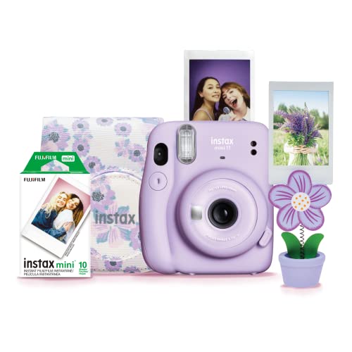 Fujifilm INSTAX Mini 11 Lilac Purple Instant Camera Floral Bundle