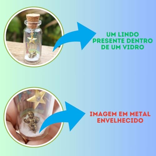 Lembrança Presépio de Natal em Vidro Menino Jesus e Estrela