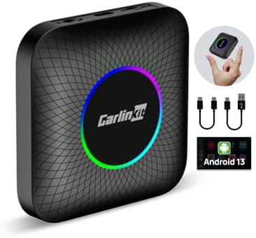 CarlinKit 2023 nowy Android 13 AIBOX LED Ambient: bezprzewodowy adapter samochodowy CarPlay / Android, Qualcomm SM 6225, 8 GB + 128 GB, obsługa YouTube/Netflix/Disney+/OTA Upgrade