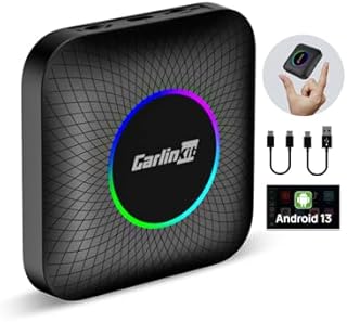 CarlinKit 2023 nowy Android 13 AIBOX LED Ambient: bezprzewodowy adapter samochodowy CarPlay / Android, Qualcomm SM 6225, 8 GB + 128 GB, obsługa YouTube/Netflix/Disney+/OTA Upgrade