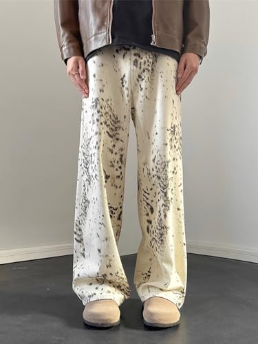 Men's Jeans Spring American Retro Denim Wide Leg Long Pants for Men4