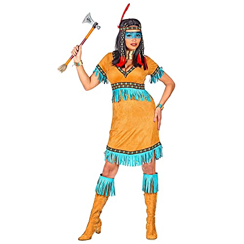 W WIDMANN MILANO Party Fashion - Déguisement d'indienne, robe, bandeau avec plumes, Far West, carnaval