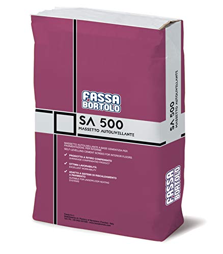 SA 500 25KG, Massetto autolivellante a base cementizia per pavimenti interni civili