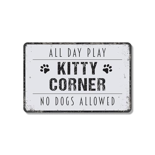 Kitty Corner 11 Inch x 17 Inch Novelty Plastic Sign Naps Snacks Shenanigans…