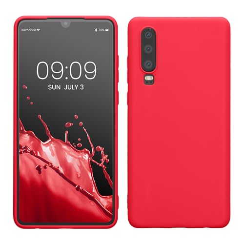 kwmobile Custodia Compatibile con Huawei P30 Cover - Back Case per Smartphone in Silicone TPU - Protezione Gommata - rosa shocking