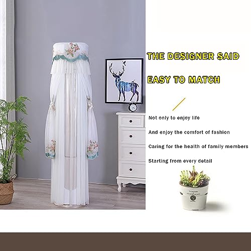 MOTGUV Home Zylindrischer Schrank Kreisförmige Klimaanlagenhülse Elegante und einfache atmosphärische Klimaanlage Staubschutzhülle hebt Sich beim Einschalten Nicht ab (175 * 40 cm), Style 3-2