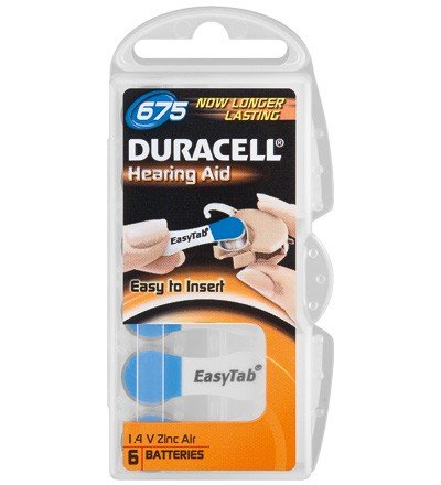 Image of Duracell V675 6-BL (PR44/DA675) Single-use Battery Zinc-Air 1.4 V - Batteries (Single-use Battery, Zinc Air, Button/Coin, 1.4 V, 6 pc(s), 640 mAh)