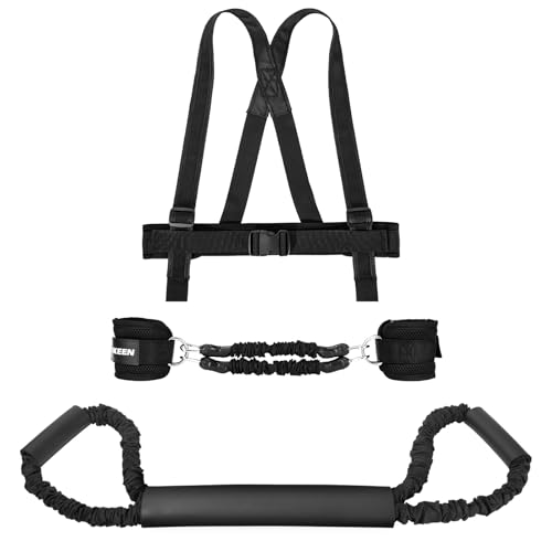 Hikeen Pro Boxing Resistance Bands to Reduce Friction,Upgraded Comfort Adjustable Vest Shadow Boxing Resistance Bands - Full Body Fitness Workout to Enhance Explosive Power Speed and Agility