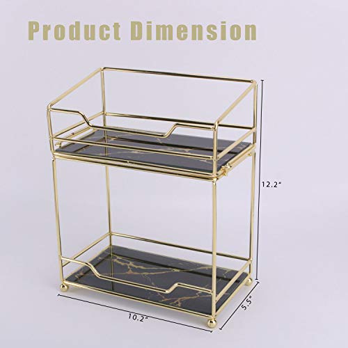 Z Plinrise Makeup Organizer Shelf, 2 Tier Bathroom Vanity Tray For Perfumes, Makeups, Toiletries And Skincare, Multifunctional Cosmetic Storage Rack For Dresser And Countertop #TOP4