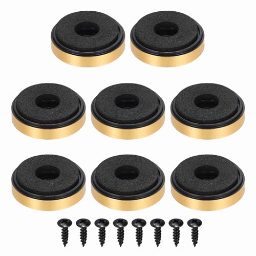 8 Piedini Antivibranti In Plastica D30xH8 Mm Per Altoparlanti HiFi, Amplificatori E Subwoofer Auto