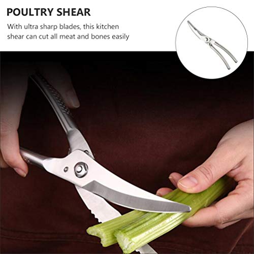 HEMOTON Tesoura de cozinha resistente para tesoura de cozinha para uso pesado, tesoura de aço inoxid
