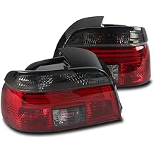 Tail Brake Lights Rear Lamps Red/Smoke Compatible with 1997-2000 BMW 5 Series E39 Sedan 4Dr