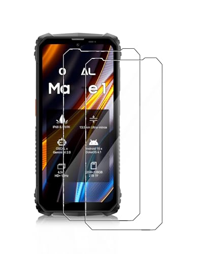 daunke 2 Packung Bildschirmschutz für OSCAL Marine 1 Smartphone,HD-Vollbild Gehärtetes Glas Film Guard, Blasenfrei,HD klar, Ultra beständig, Kratzschutz