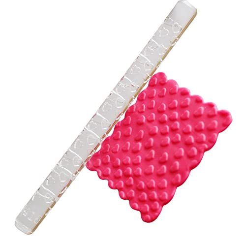 Acrylic Rolling Pin with 28 Unique Embossing Patterns for Fondant, Cookie Dough, Pastry, and Pizza – Approved Material, Ergonomic Handle, Lightweight and Compact Baking Tool for Ho