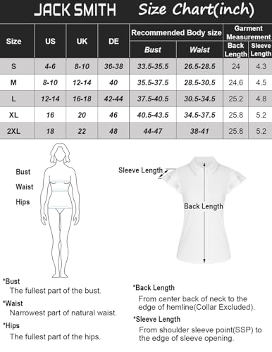 Jack Smith Womens V Neck Golf Polo Shirts Lightweight Quarter Zip Golf Pullover Upf 50+ Athletic Hiking Shirts thumb #4
