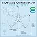 Wind Turbine Generator Kit, 1200W 5 Blade Wind Generators for Home, 12V 800RPM Power Kit with Controller, Windmill Generator for Solar&Wind System