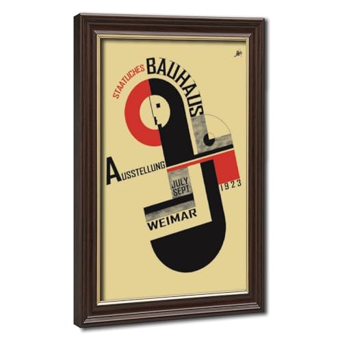 Toile Bauhaus 1923 haute définition avec cadre à suspendre en bois pour intérieur chic