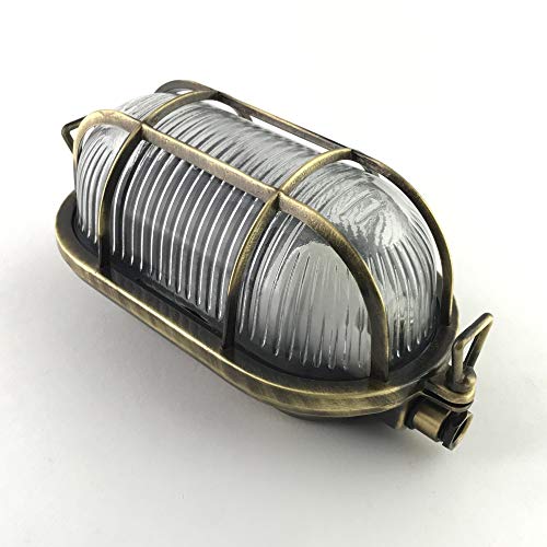 KsH and Co Areti IP64 Peltro Ottone Ovale Paratia