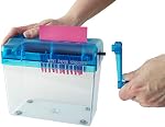 HOME-X Hand Crank Paper Document Shredder, Office and Teaching Supplies