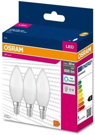 Osram Ledvalue 75W (60W) 3 Lü Led Mum Ampul Beyaz - 6500K E14