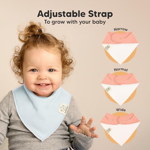 Image of KeaBabies 8pk Organic Baby Bandana Bibs for Drooling and Teething (Dew)