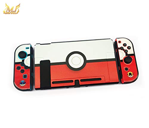 MUDEVIL Protective Case for Nintendo Switch | Pokemon Pokeball | Anti-Scratch Shockproof Slim Cover Case for Nitendo Switch and Joy-Con