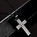 Myhouse Crystal Cross Pendant Stainless Steel Zirconia Jesus Cross Pendant Necklace Jewelry Men