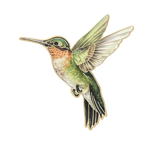 Hummingbird Brooch Pin for Clothing Bags Hats Accessories Elegant Metal Enameled Multifunctional Fashion Jewelry Trendy Corsage 