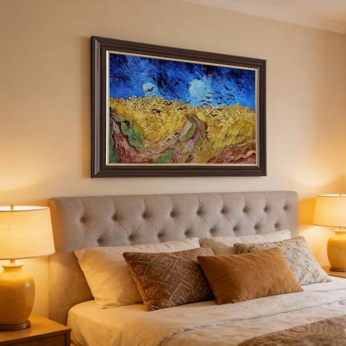 Impression sur toile Van Gogh Champ de blé avec corbeaux 61x91cm - 4