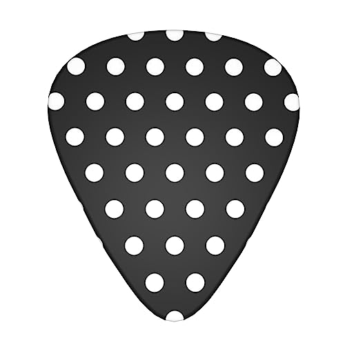 Lot de 12 médiators tendance et durables avec motif à pois blancs dans une boîte pour ukulélé guitare électrique basse - Les Beatles, Paul McCartney, John Lennon, RIngo Starr, George Harrison Lot de 12 médiators tendance et durables avec motif à pois blancs dans une boîte pour ukulélé guitare électrique basse