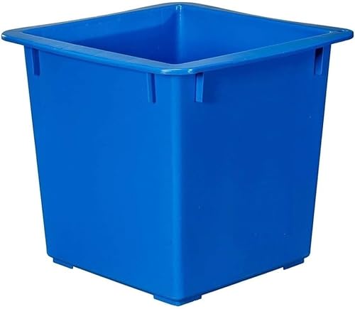 LoiYtrd Outdoor Recycling Bin Garbage Bin Plastic Large Square Garbage Bin 60L Large Opening Uncovered Garbage Bin