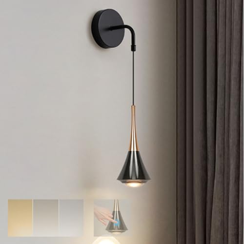 Interruptor con control tactil en aplique de pared LED moderno de 7W para leer sin deslumbrar 1
