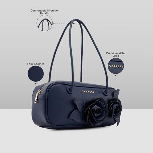 Image of Caprese Bloom Baguette Medium Shoulder and Handheld Bag|Chic, Versatile Design for Everyday Use, Stylish Handbag for Casual or Formal Occasions, Perfect for Work, Travel, and Special Events