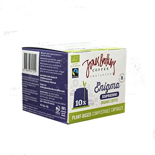 50 Jones Brothers Nespresso Compatible Coffee Capsules - Premium Quality 100% Pure Arabica - (ENIGMA - Expresso, 50 Count)