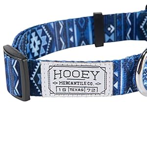 Hooey Nomad Dog Collar, Durable Polyester Webbing Collar with Graphic-Inspired Prints, Ombre Aztec, Medium Hooey Nomad Dog Collar, Durable Polyester Webbing Collar with Graphic-Inspired Prints, Ombre Aztec, Medium